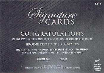2018 Tap 'N' Play New Zealand Rugby - Signatures #SC-04 Brodie Retallick Back